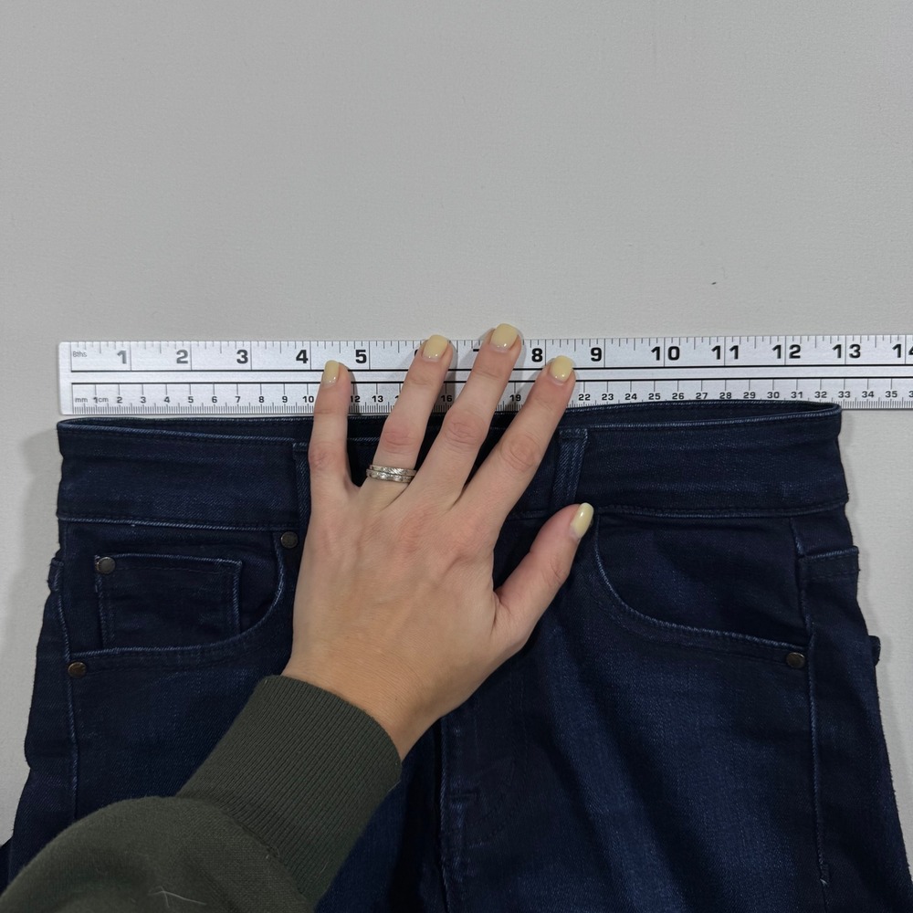 Fidelity Women Skinny Jeans Dark Blue Denim 24 Minimalist Casual Capsule US Made - Picture 9 of 9